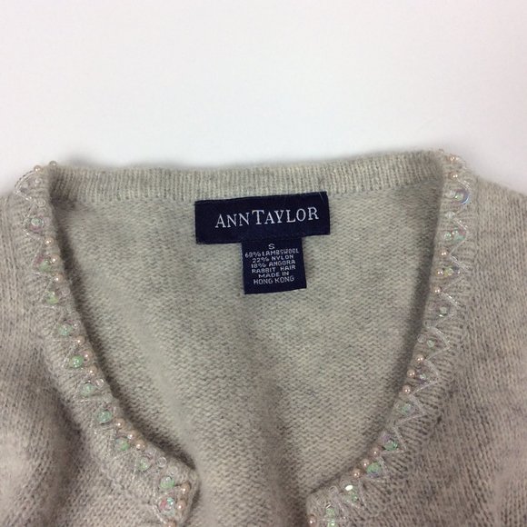 Ann Taylor Cardigan Set Angora Lambswool VTG Blue Label Preppy Old Money S - Picture 3 of 13
